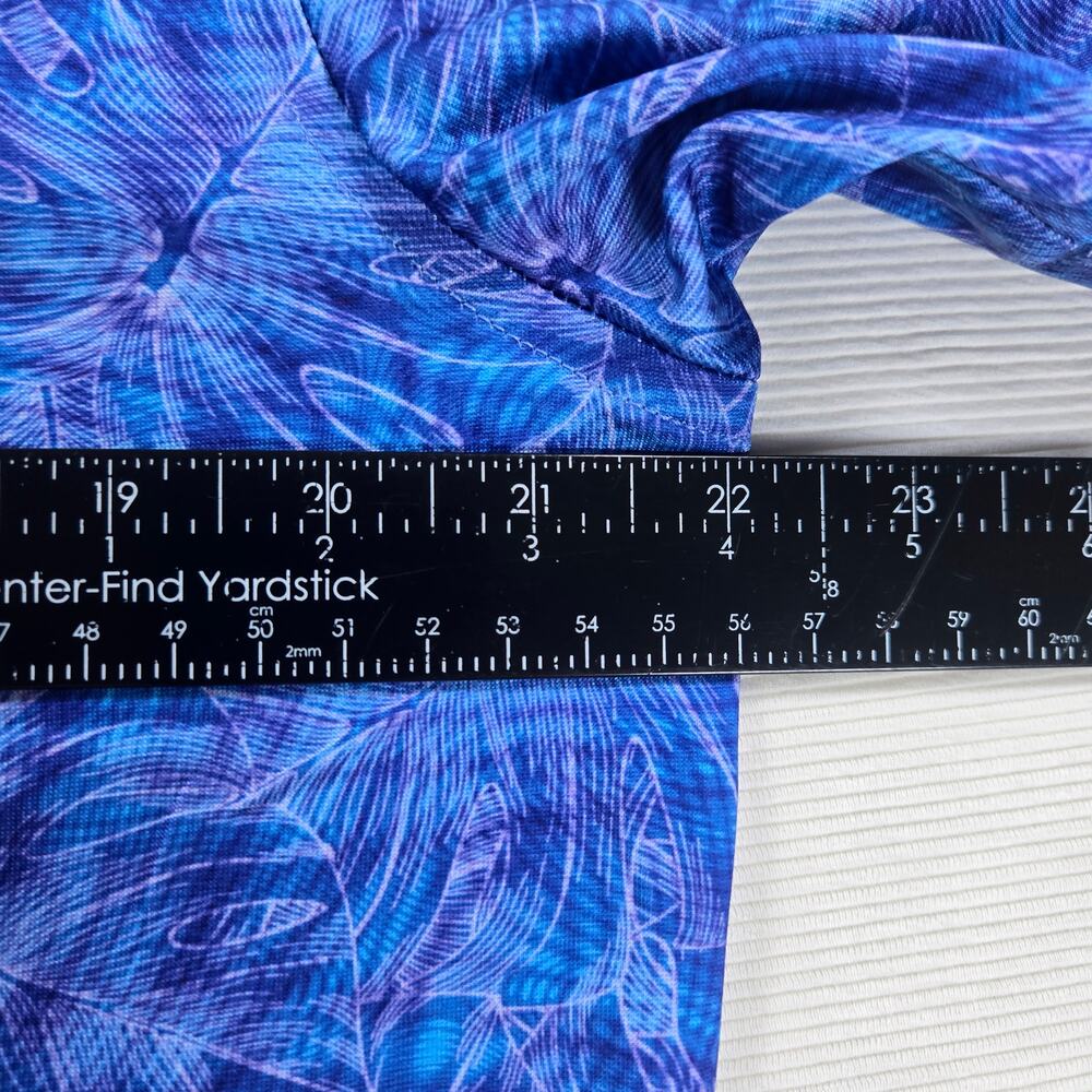 NWT CON.STRUCT Monster Leaf Blue Button‎ Up Slim … - image 4